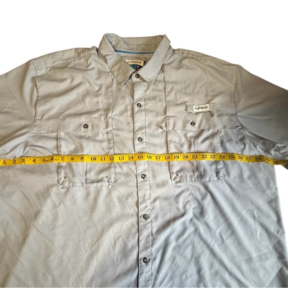 Magellan Fish Gear 3XL Angler Fit Vented Fishing Shirt Tan - Picture 10 of 10